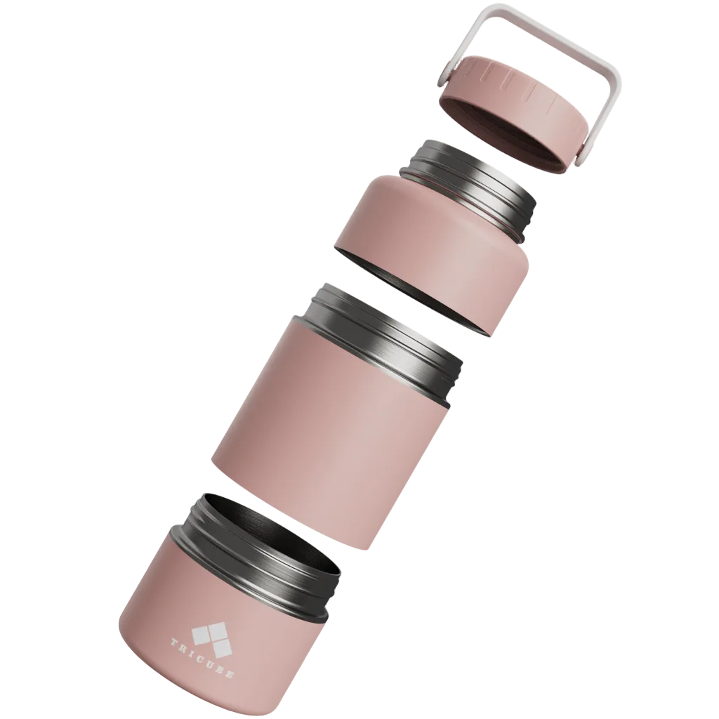 Tricube Modular Water Bottle – Dune Beige