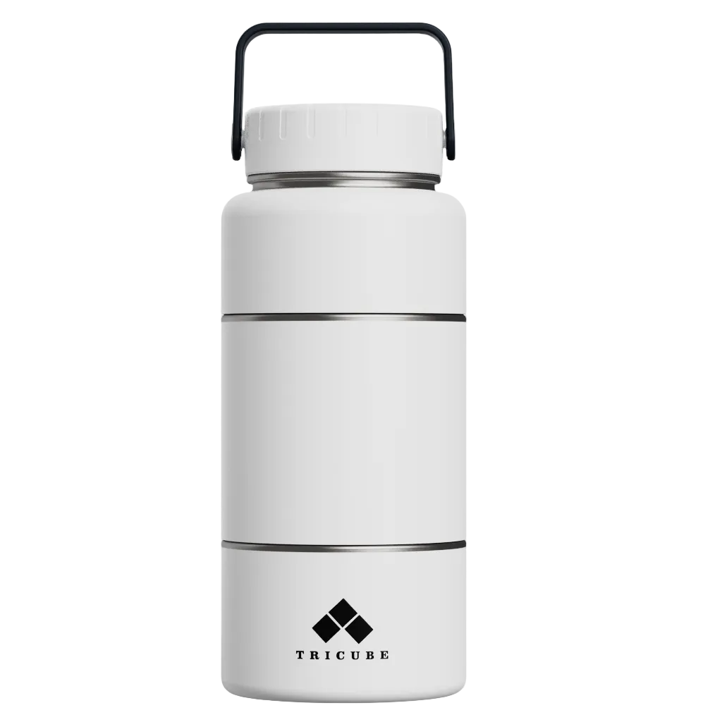 Tricube Modular Water Bottle – White Pearl