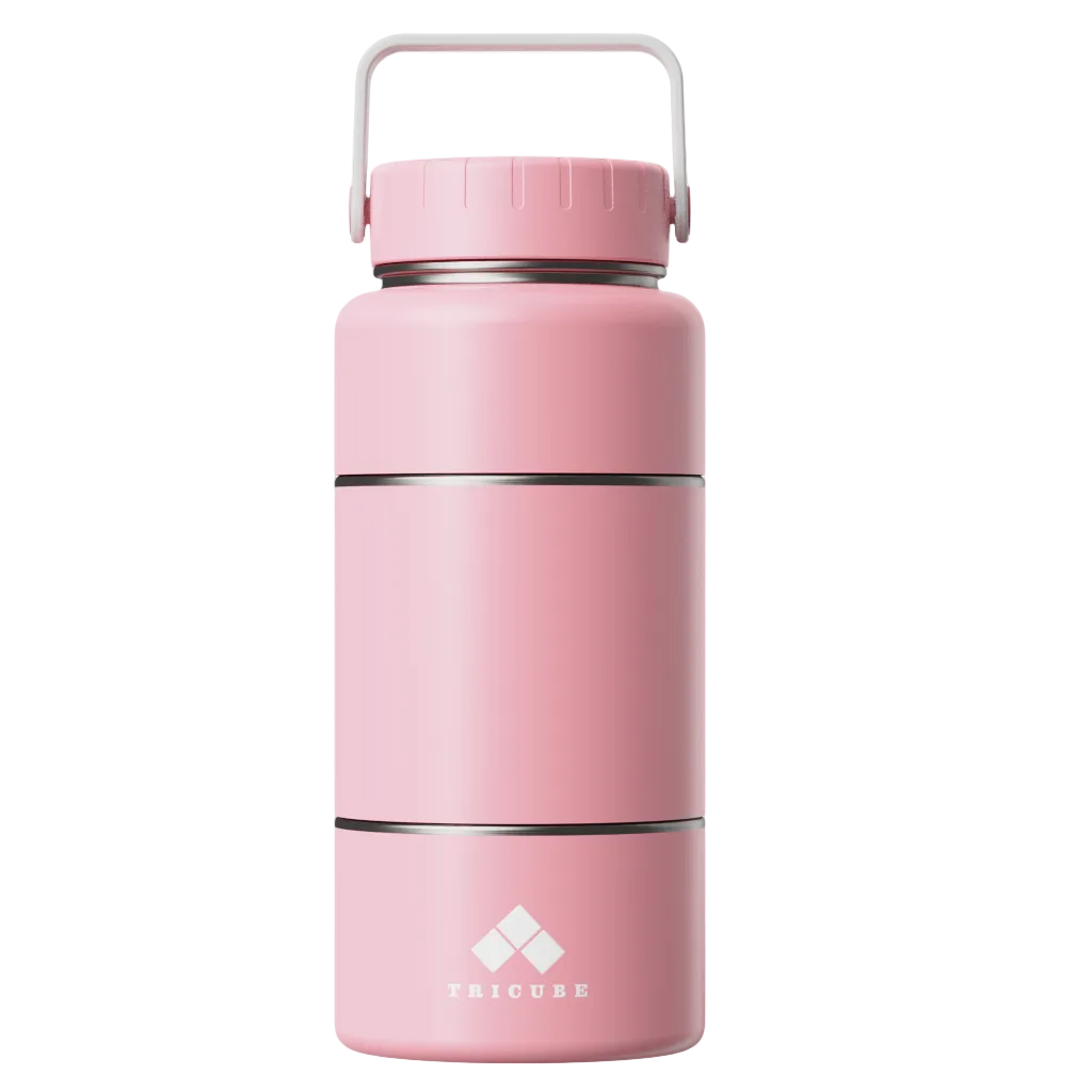 Tricube Modular Water Bottle – Rose Pink