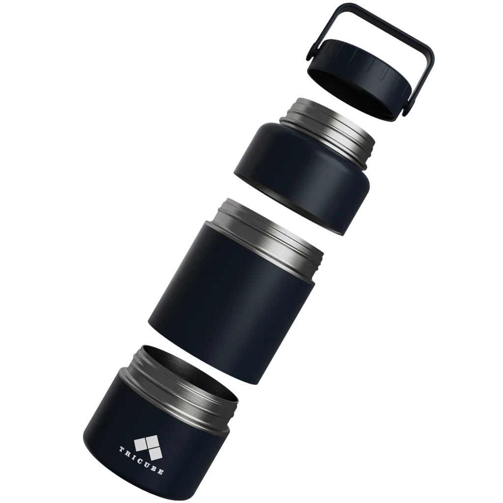 Tricube Modular Water Bottle – Onyx Black