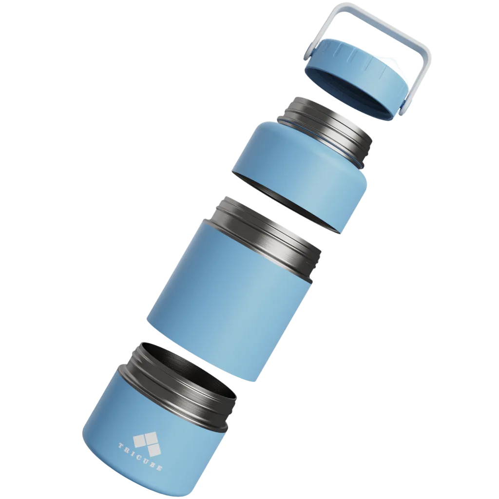 Tricube Modular Water Bottle – Sky Blue