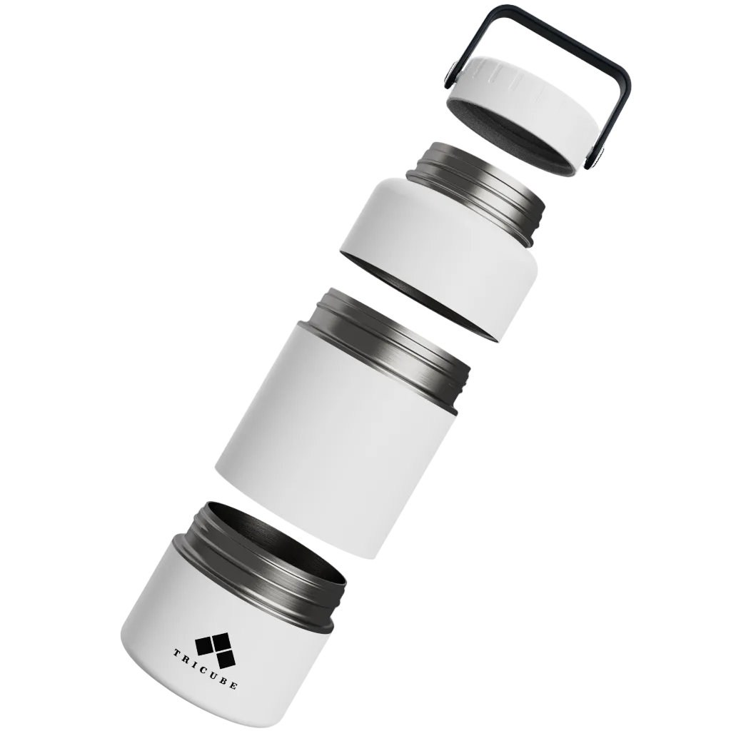 Tricube Modular Water Bottle – White Pearl